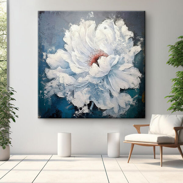 Quadri Un fiore bianco con il centro rosso (COD: s37262) Quadri Quadri Un fiore bianco con il centro rosso (COD: s37262)