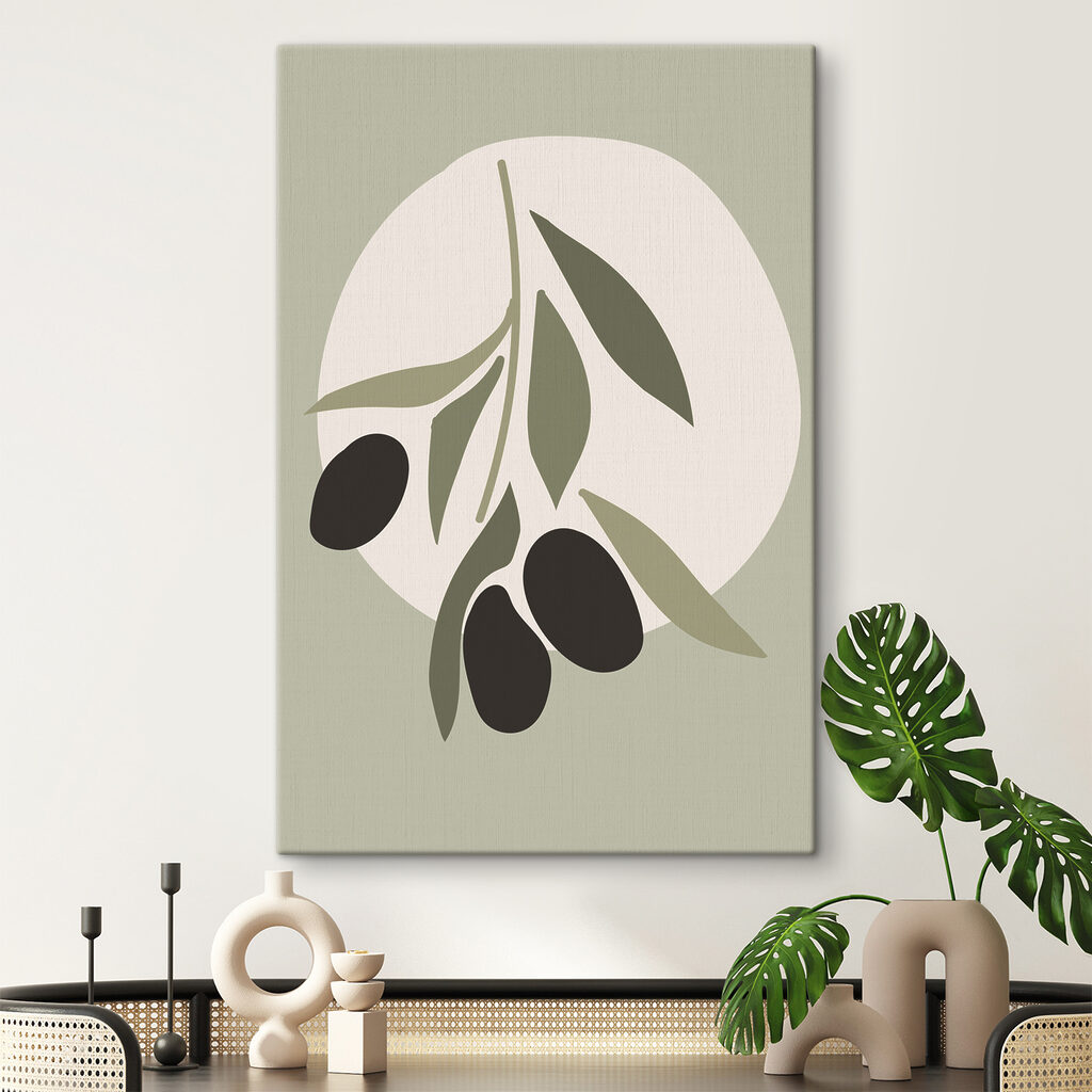 A black olives on a branch