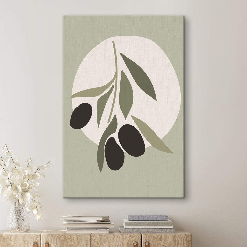 A black olives on a branch