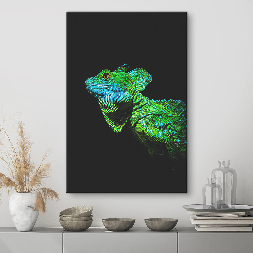 A green and blue lizard A green and blue lizard