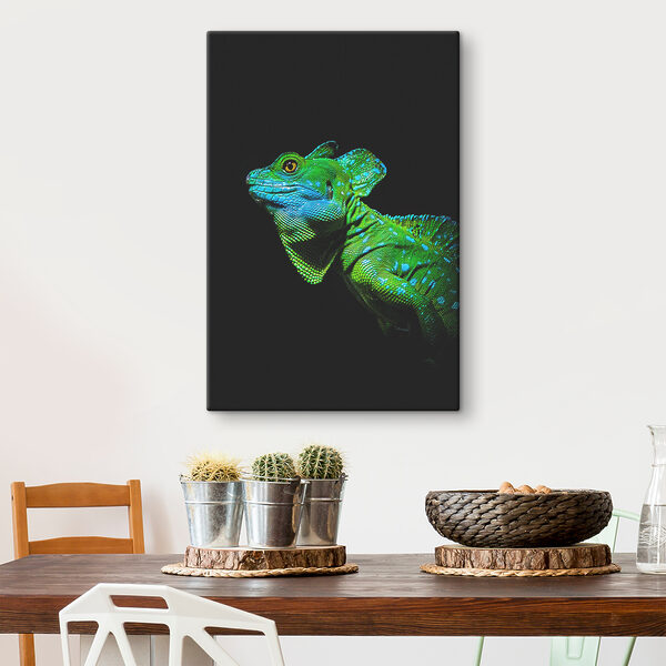 A green and blue lizard A green and blue lizard