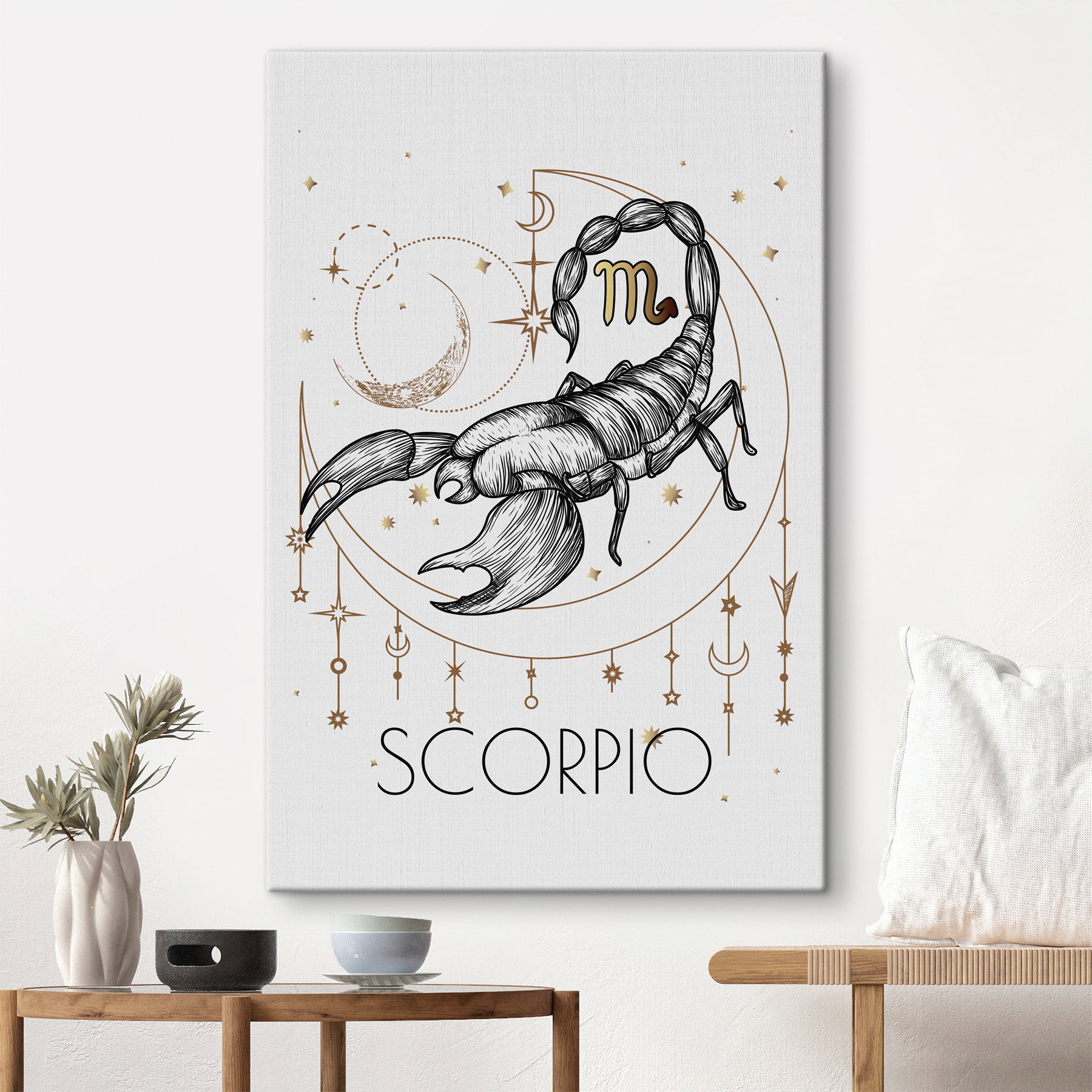 A drawing of a scorpion
