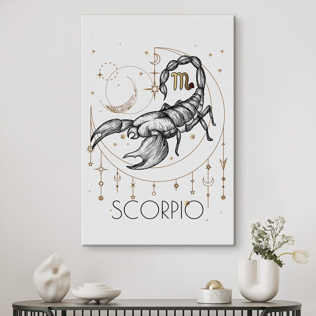 A drawing of a scorpion