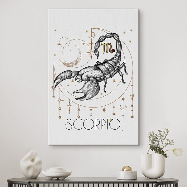 A drawing of a scorpion