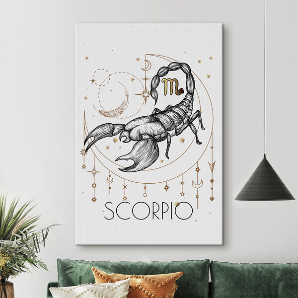 A drawing of a scorpion