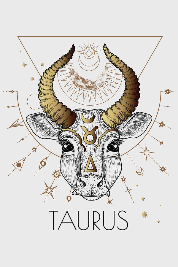 A drawing of a bull with horns A drawing of a bull with horns
