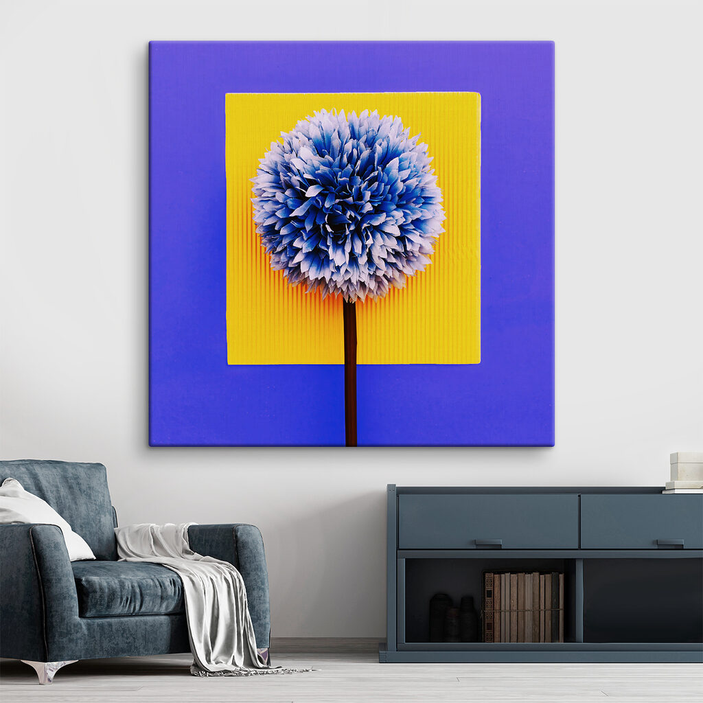 A blue and yellow flower