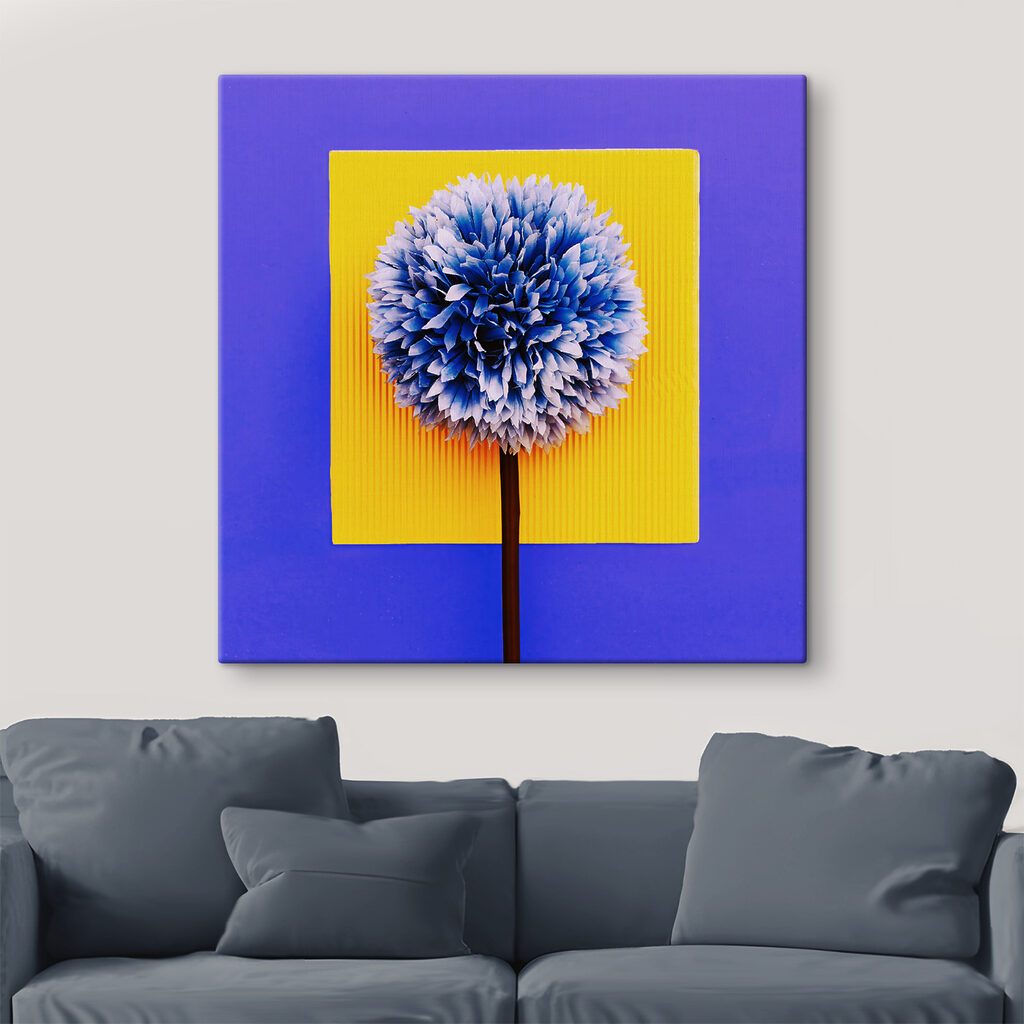 A blue and yellow flower