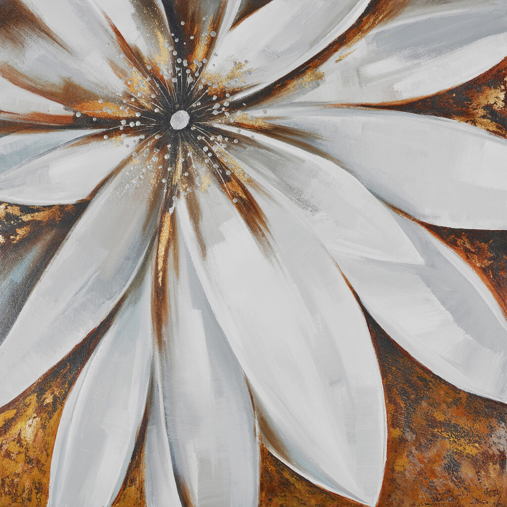 A painting of a flower