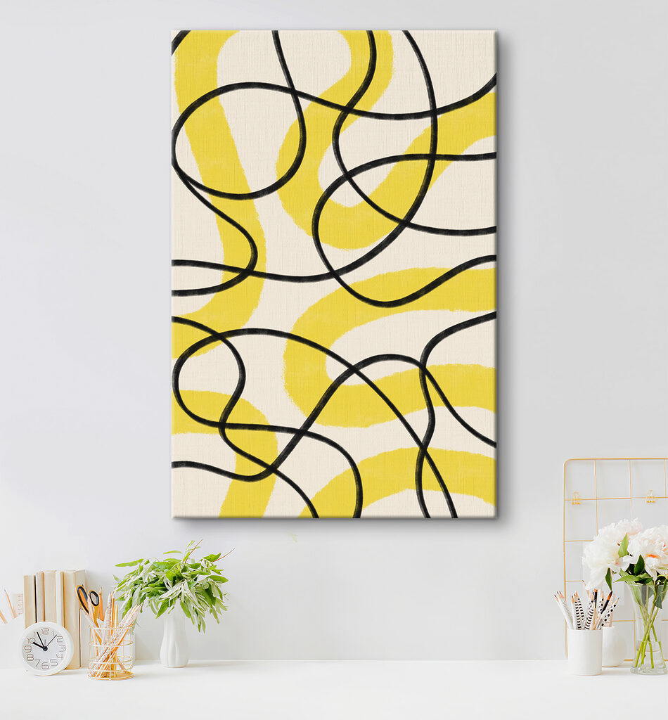 A yellow and black lines