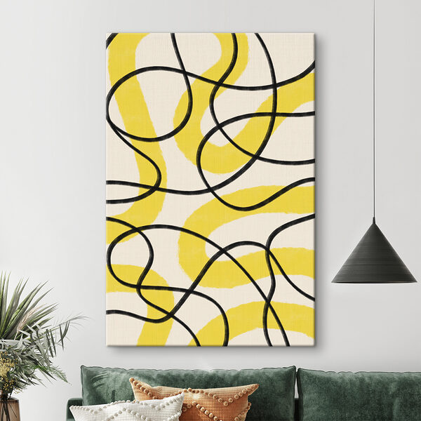 A yellow and black lines