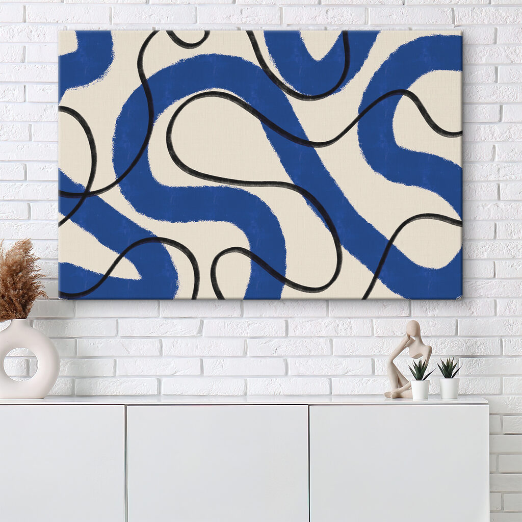 A blue and white pattern A blue and white pattern