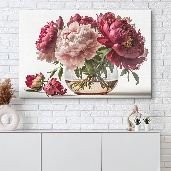 Quadri Un vaso di fiori rosa e bianchi (COD: s37549) Quadri Quadri Un vaso di fiori rosa e bianchi (COD: s37549)