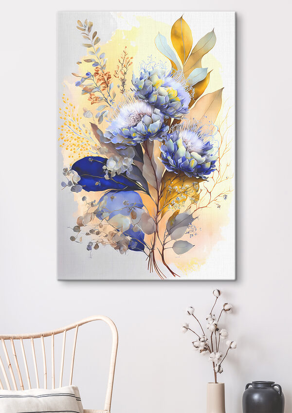 Quadri Un dipinto raffigurante fiori e foglie (COD: s37550) Quadri Quadri Un dipinto raffigurante fiori e foglie (COD: s37550)