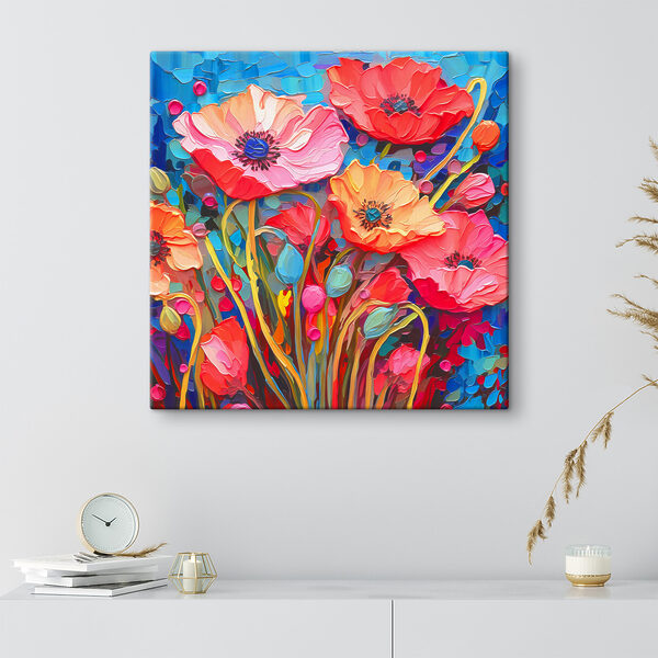 Quadri Un dipinto di fiori su sfondo blu (COD: s37554) Quadri Quadri Un dipinto di fiori su sfondo blu (COD: s37554)