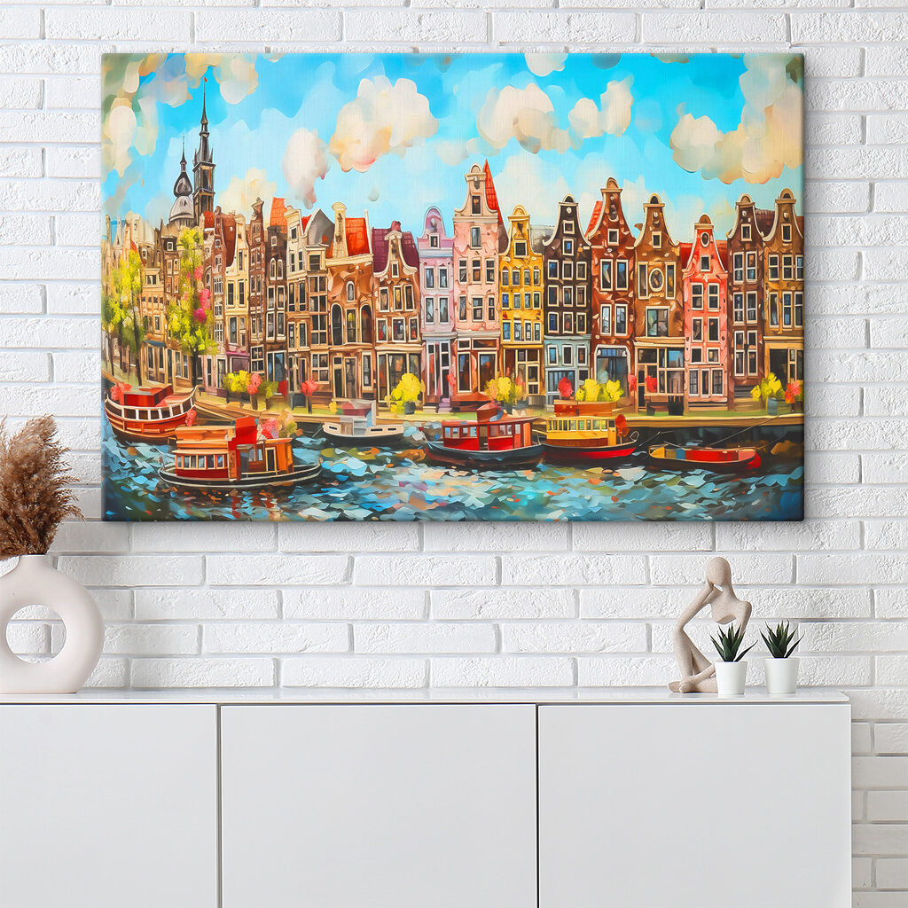 A watercolor painting of a city A watercolor painting of a city