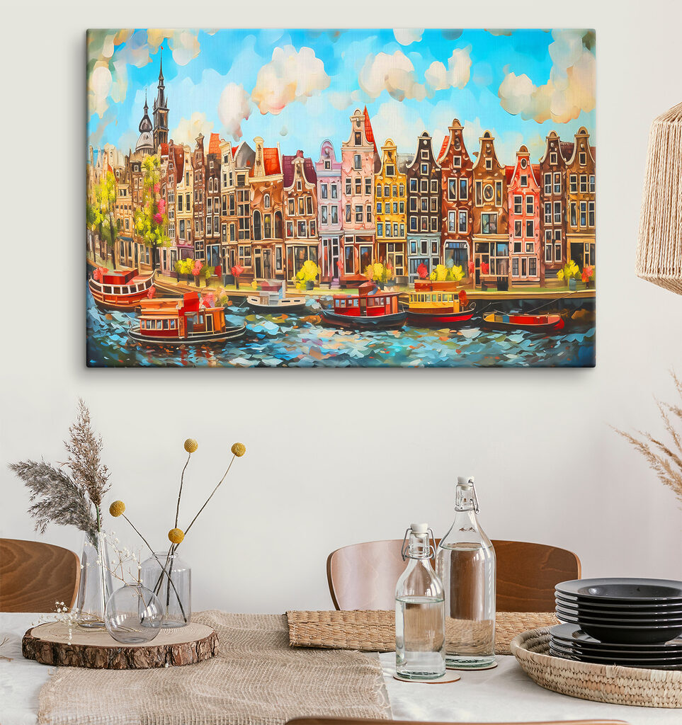 A watercolor painting of a city A watercolor painting of a city