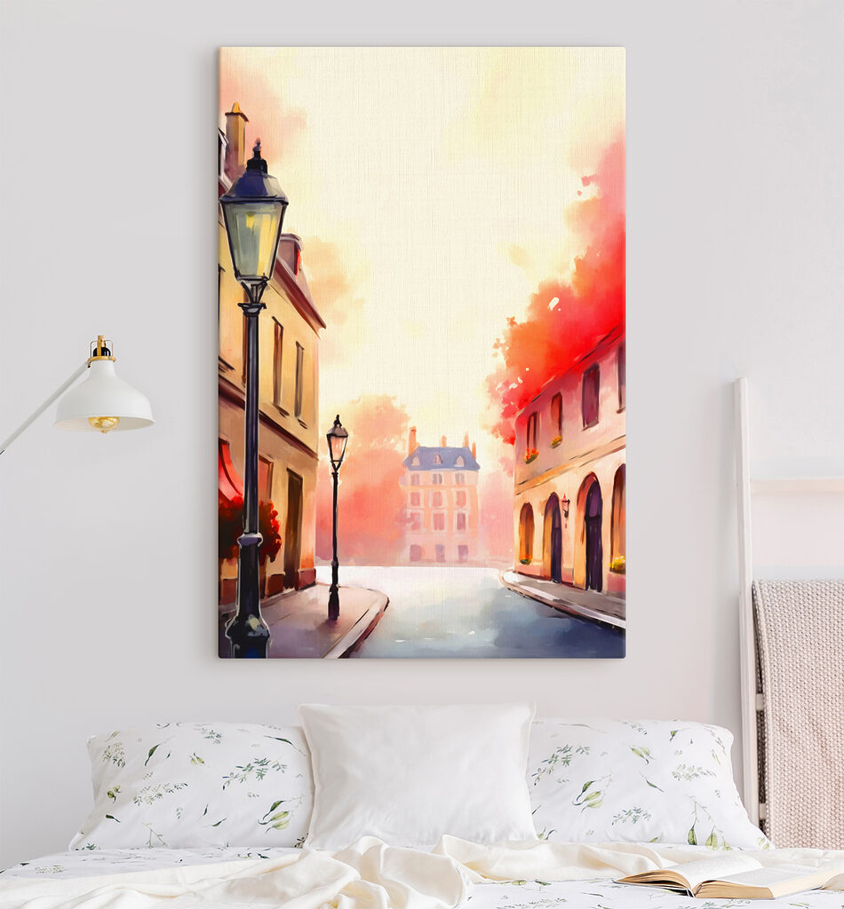A street lamp in a city