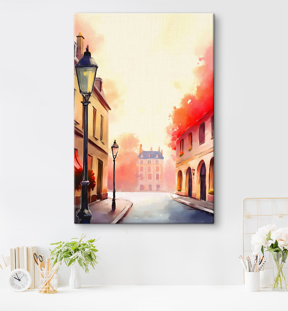 A street lamp in a city