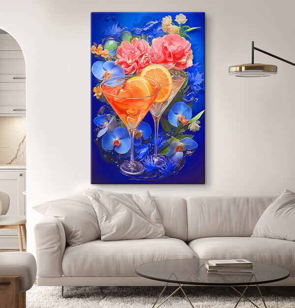 Quadri Quadri Un paio di occhiali con arance e fiori (COD: s37564)