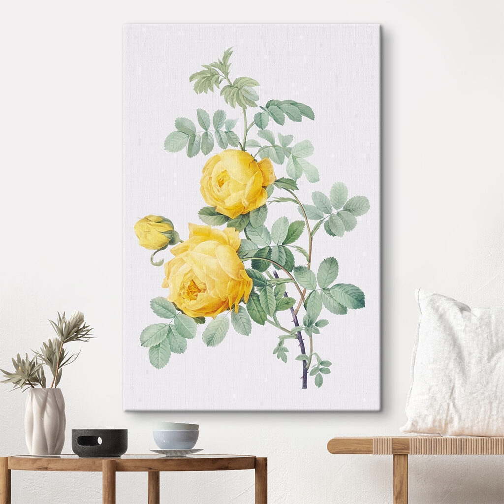 A yellow flowers on a branch