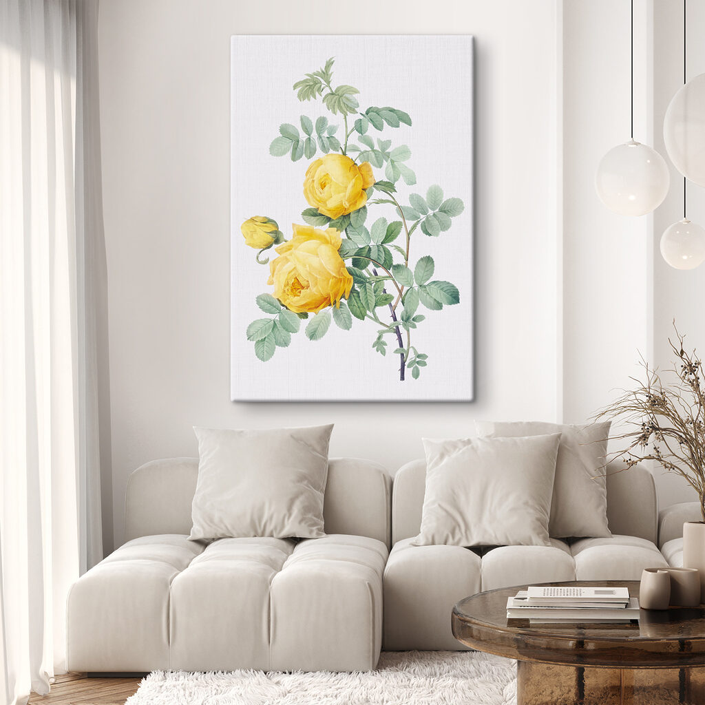A yellow flowers on a branch