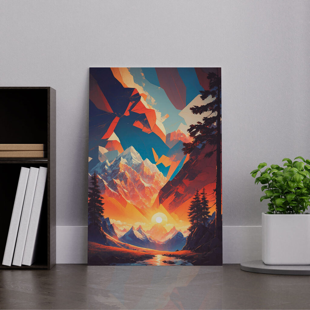 A mountain landscape with trees and mountains A mountain landscape with trees and mountains