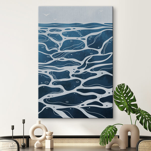 Quadri Una superficie d'acqua blu e bianca