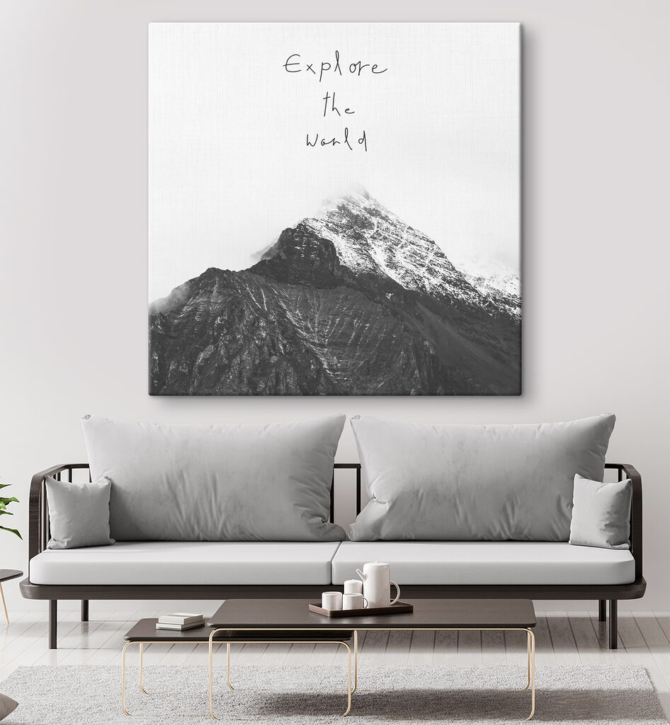 A mountain with snow on top A mountain with snow on top