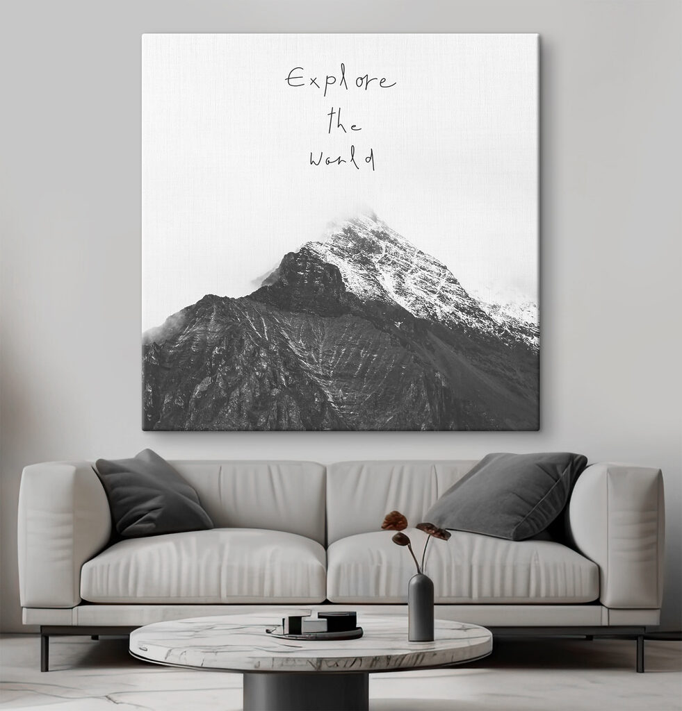 A mountain with snow on top A mountain with snow on top