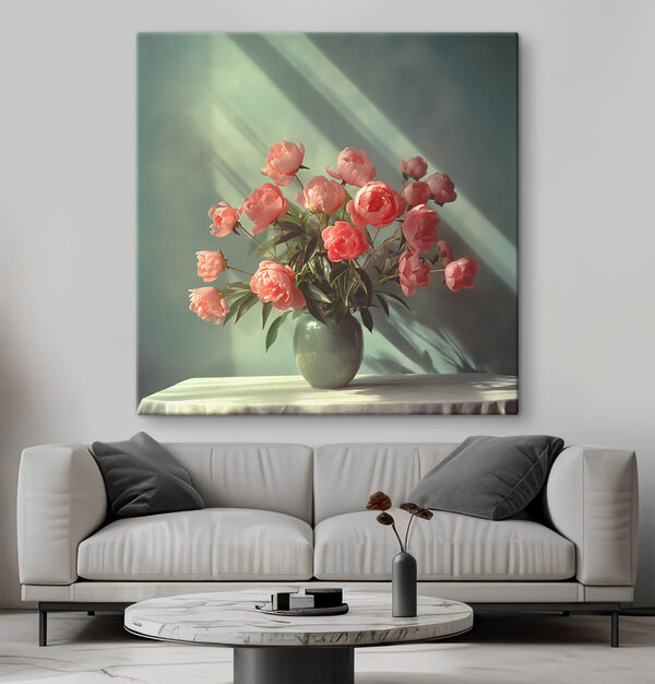 Quadri Quadri Un vaso di fiori rosa (COD: s37375)