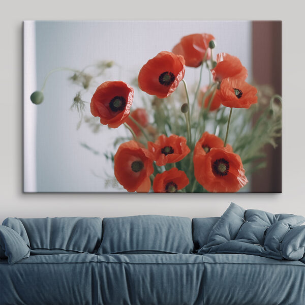 A bouquet of red flowers