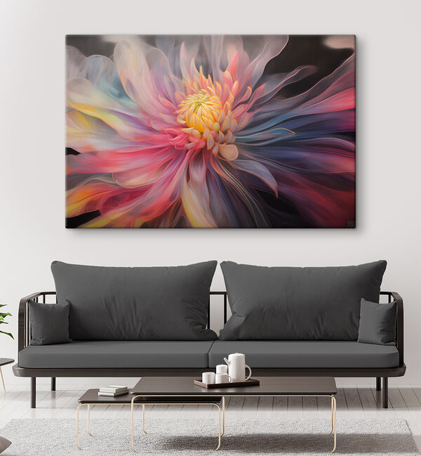 Quadri Un fiore dai colori vivaci con il centro giallo (COD: s37383) Quadri Quadri Un fiore dai colori vivaci con il centro giallo (COD: s37383)