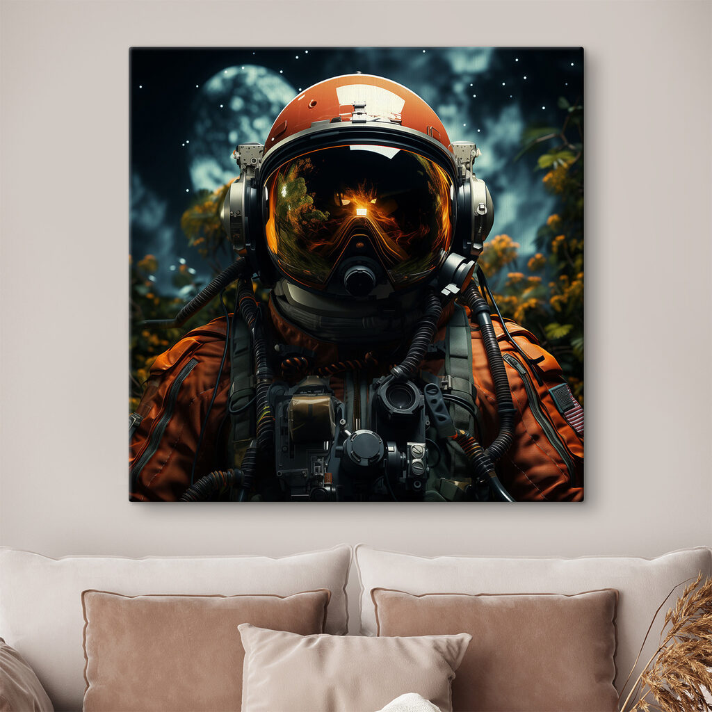 A person in an astronaut suit