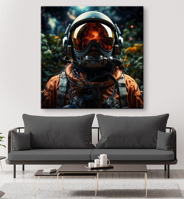 Quadri Quadri Una persona che indossa una tuta spaziale e un casco (COD: s37390)