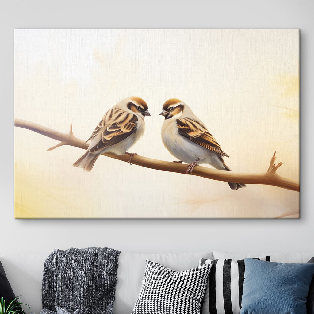 Two birds on a branch Two birds on a branch