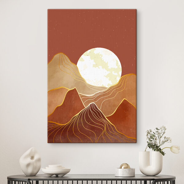 Quadri Quadri Un dipinto raffigurante le montagne e la luna (COD: s37637)