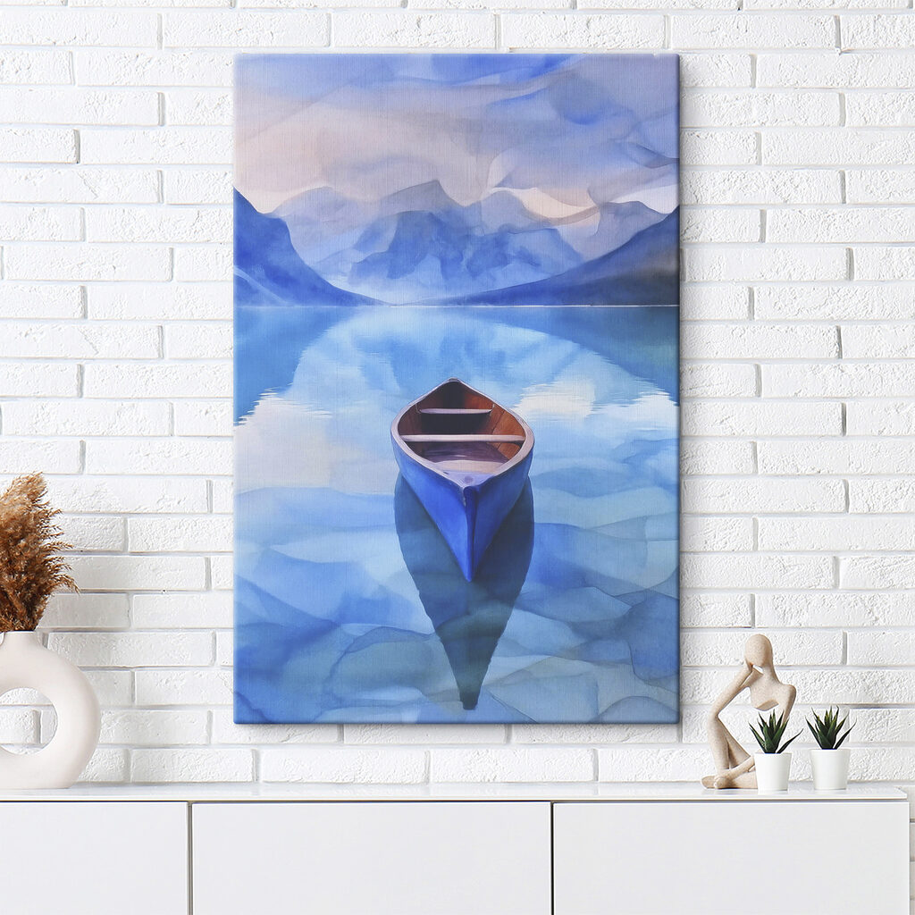 A boat on a lake