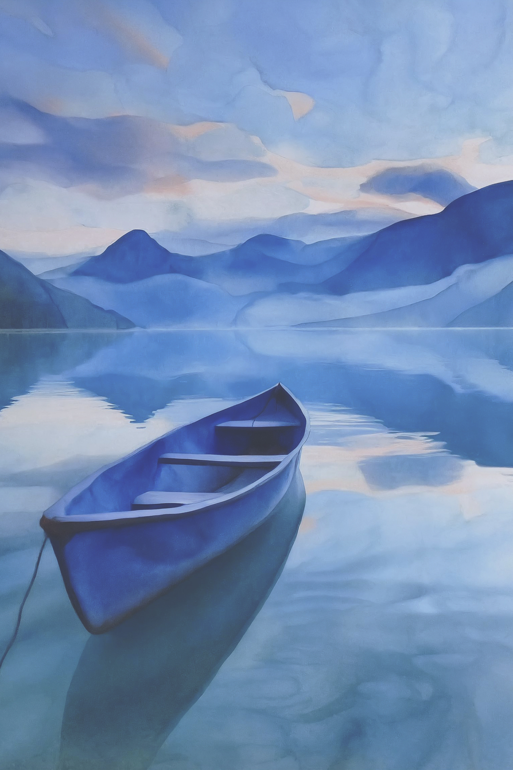 A boat on a lake A boat on a lake