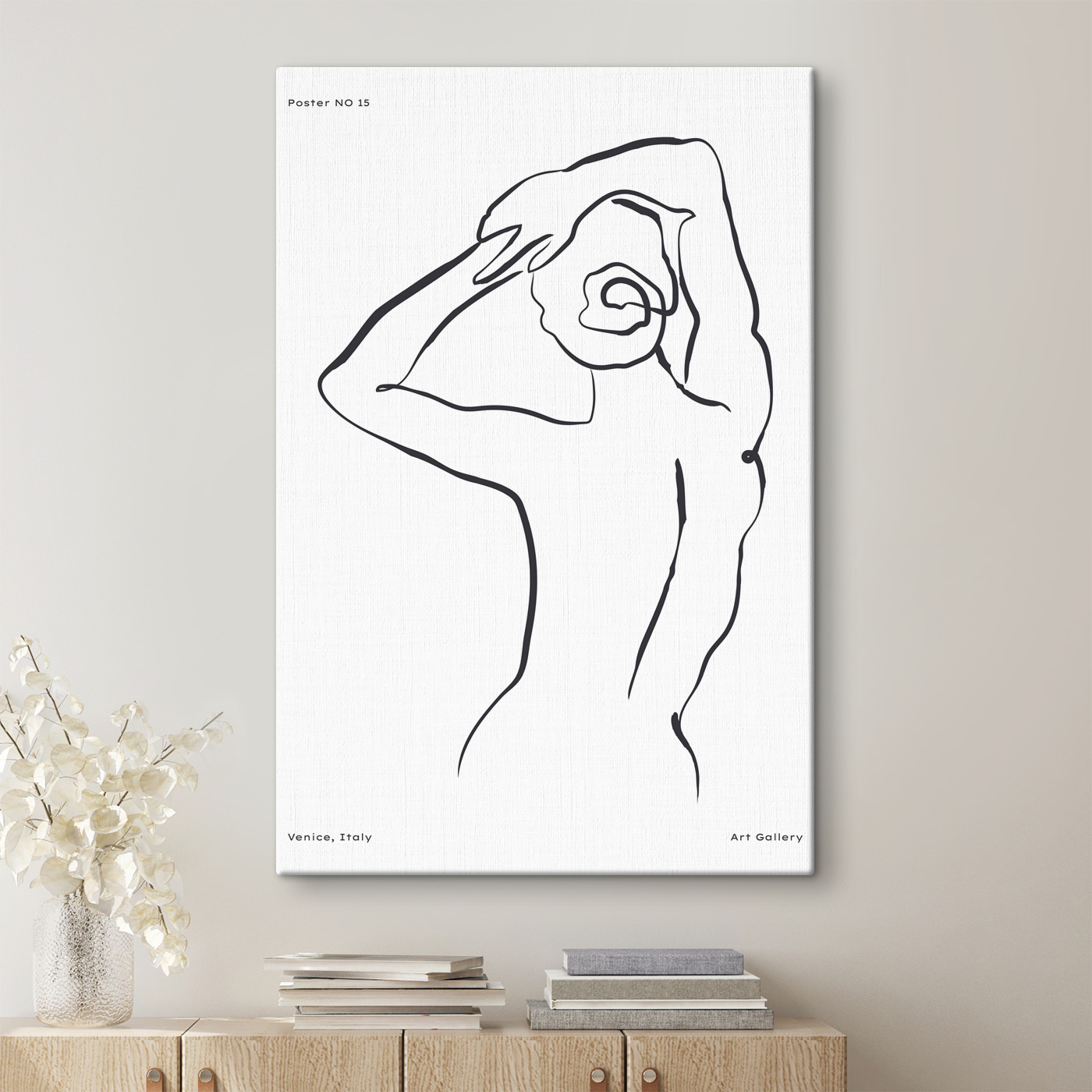 A drawing of a woman