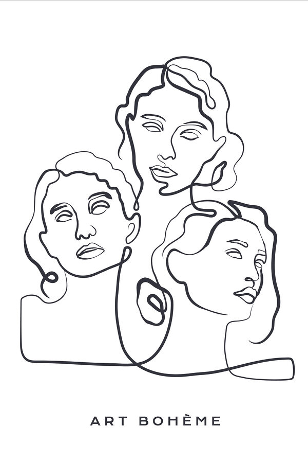 A group of women's faces A group of women's faces
