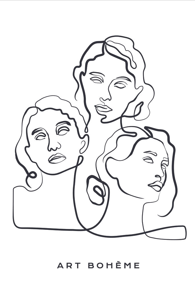 A group of women's faces A group of women's faces
