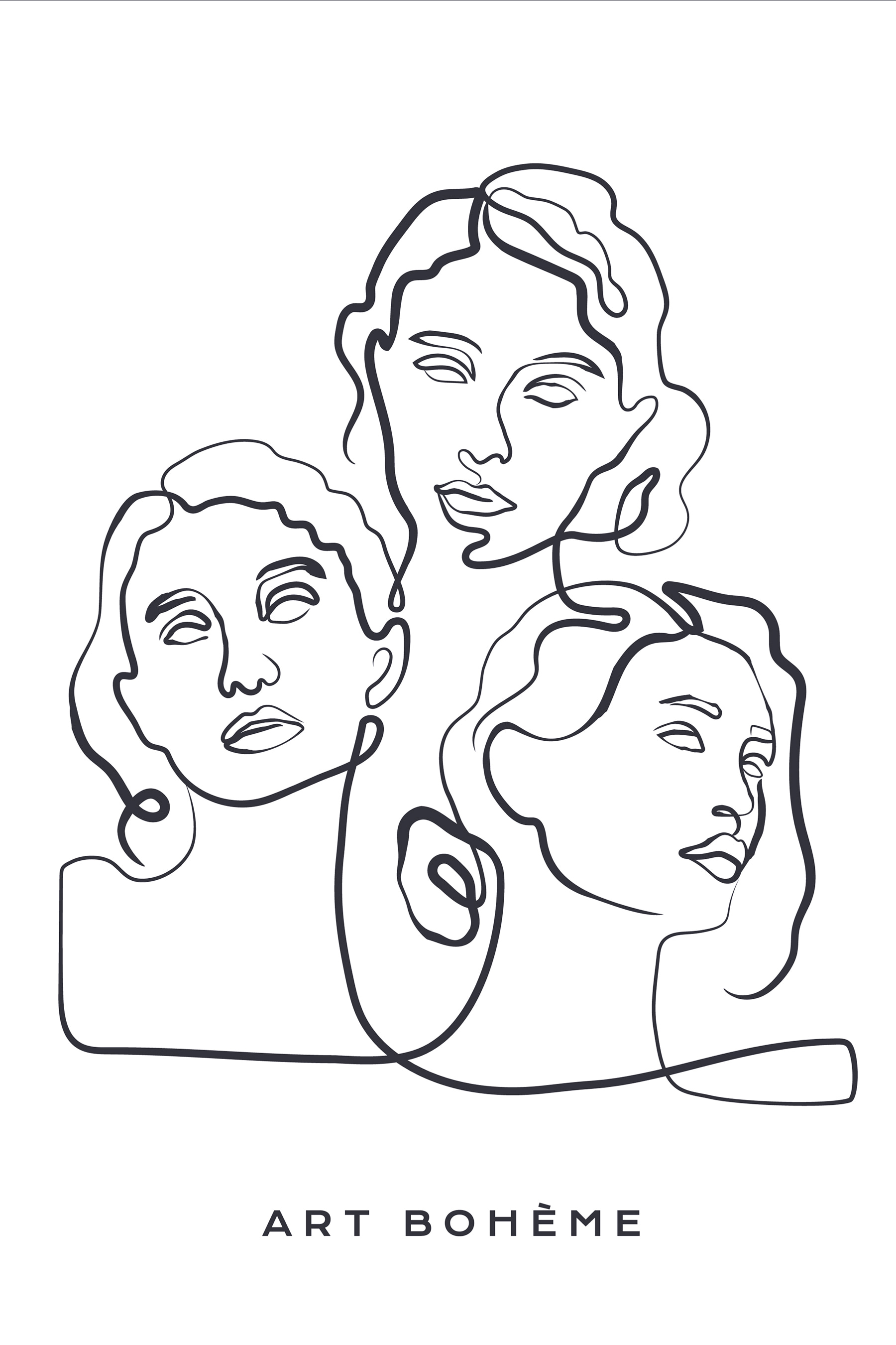 A group of women's faces A group of women's faces