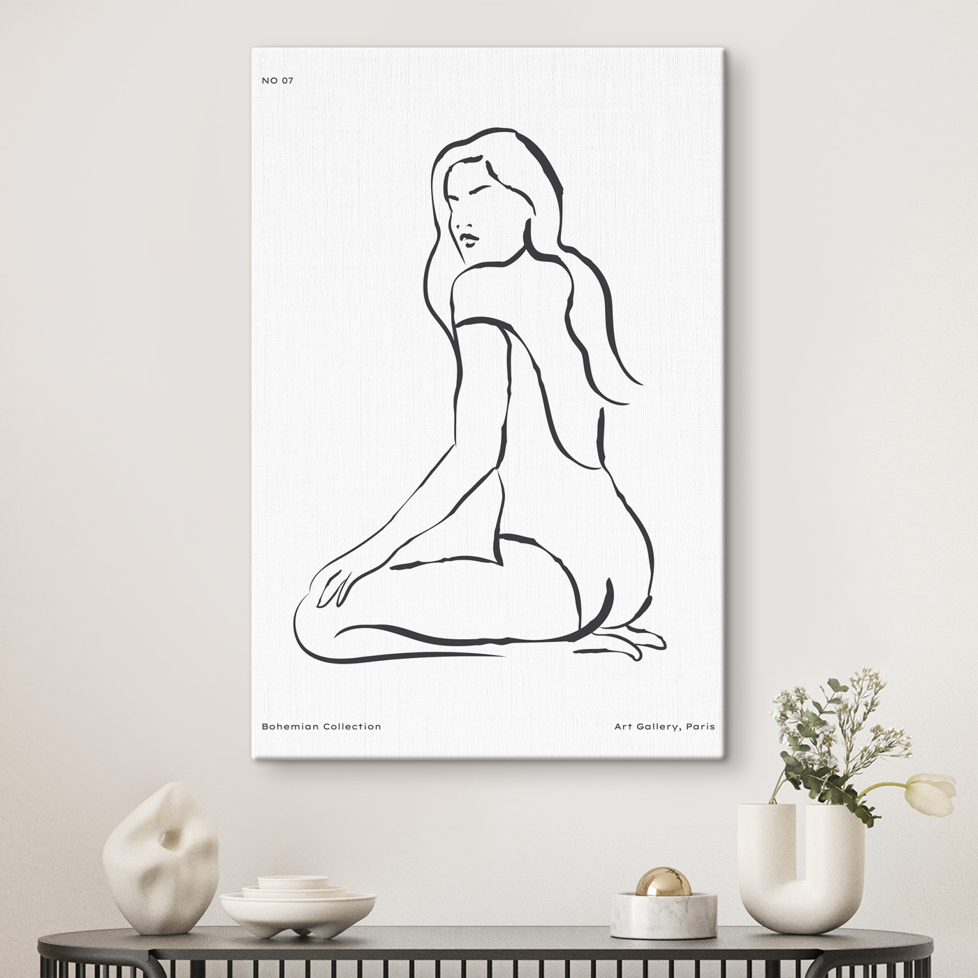 A drawing of a woman sitting A drawing of a woman sitting