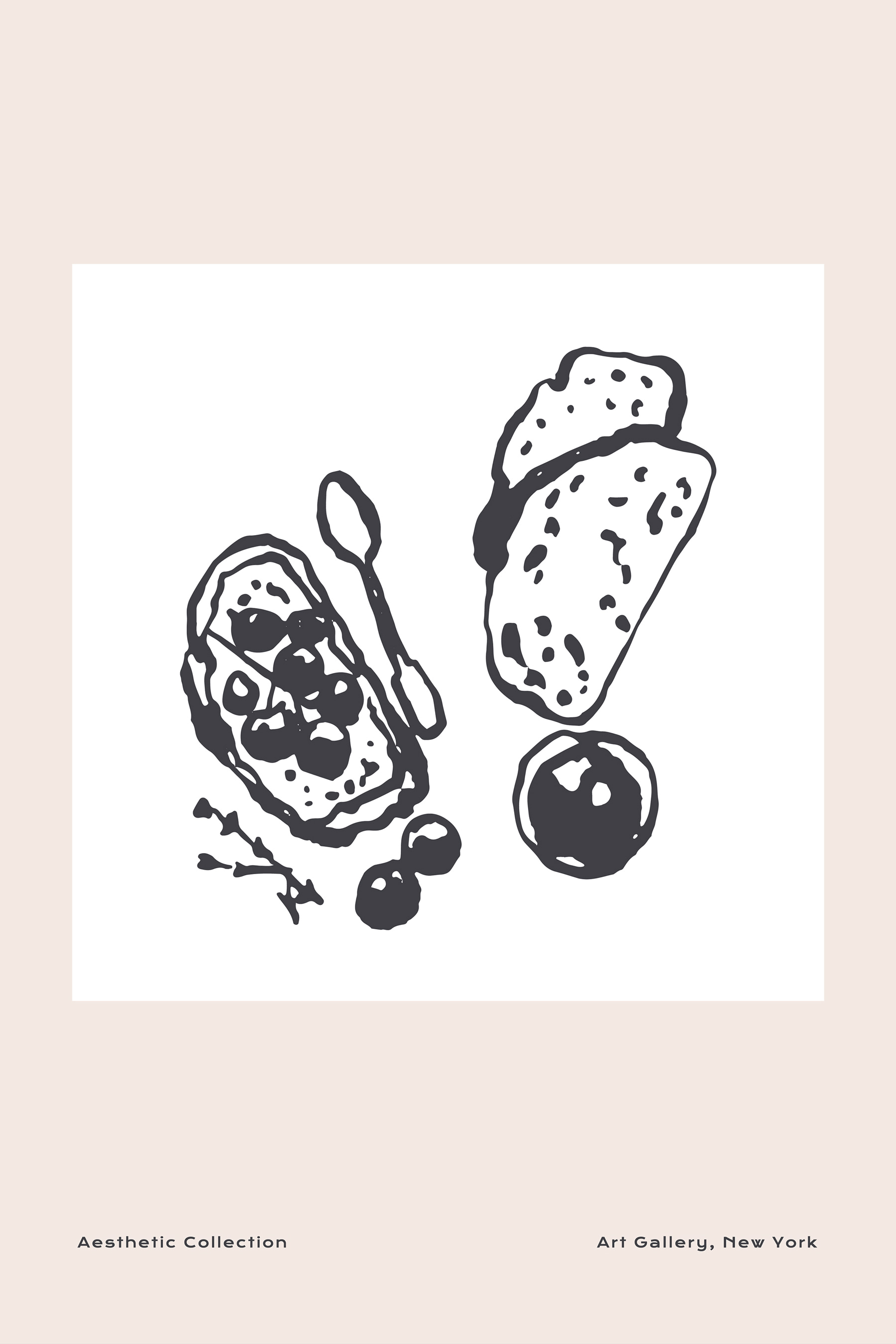A drawing of food and a spoon A drawing of food and a spoon