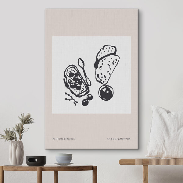 Quadri Quadri Un disegno che raffigura del cibo e un cucchiaio (COD: s37414)