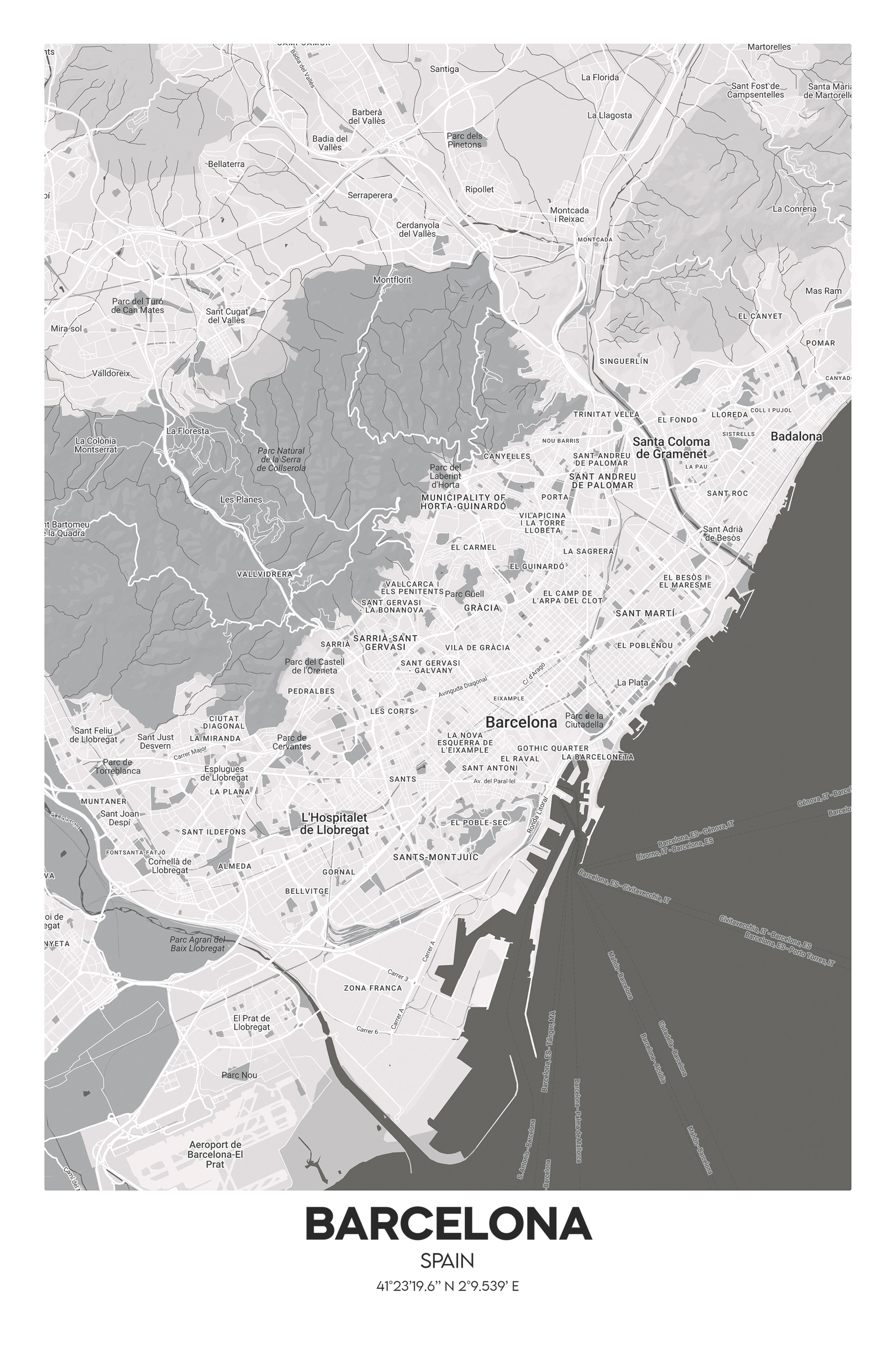 A map of a city A map of a city