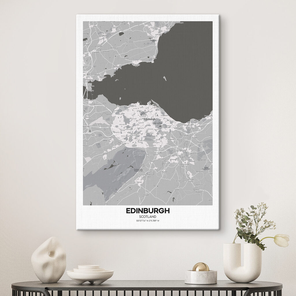 A map of land with roads and roads