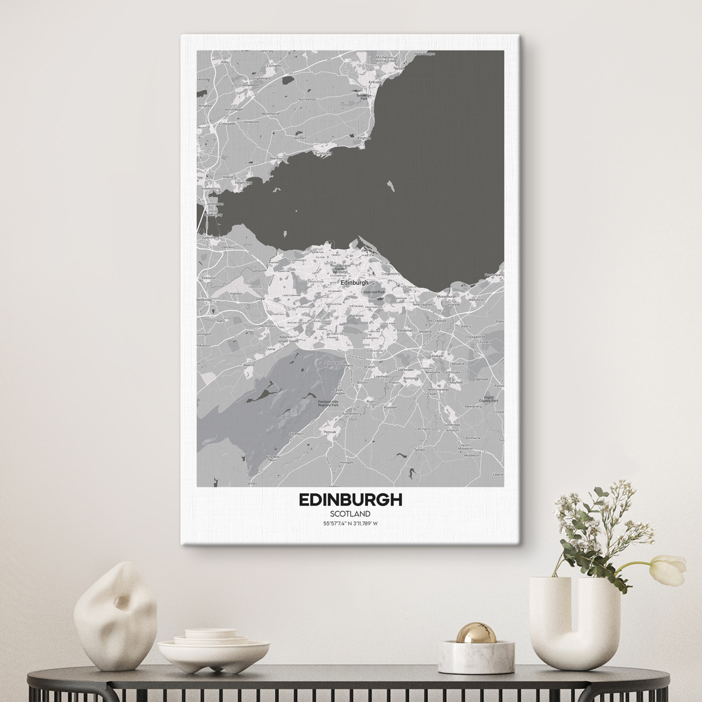 A map of land with roads and roads