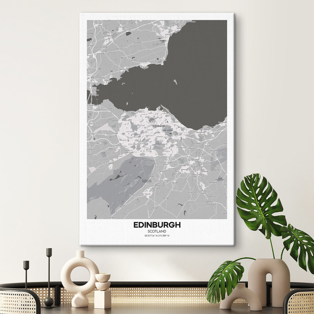 A map of land with roads and roads